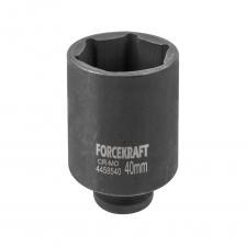 Головка ударная 40 мм 1/2" 6 граней от бренда ForceKraft представляет собой высококачественный инструмент, созданный для эффективной работы с болтами и гайками в условиях, требующих повышенного усилия. Головка имеет 6 граней, посадочный квадрат 1/2". Головка изготовлена из высококачественной хромомолибденовой стали, что обеспечивает ей прочность и долговечность. Специальная конструкция головки позволяет ей выдерживать ударные нагрузки при использовании пневматических или электрических ударных гайковертов. Такая головка используется в автомобильном ремонте, строительстве, промышленных процессах и других областях, где требуется работа с ограниченным доступом. Они обеспечивают прочное и надежное соединение ваших деталей и упрощает выполнение разнообразных задач, связанных с крепежом.