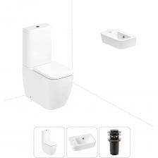 Комплексное предложение по специальной цене, включающее все необходимое для обустройства санузла / ванной комнаты. ГОТОВОЕ РЕШЕНИЕ ДЛЯ ТУАЛЕТНОЙ КОМНАТЫ Элегантный вид напольного унитаза позволяет гармонично вписаться в интерьер современного санузла или ванной комнаты, наполняя его атмосферой роскоши и уюта. Санитарный фарфор Lavinia Boho имеет более твердую и гладкую поверхность, нежели сантехнический фаянс. Система антивсплеск увеличивает гигиеничность использования изделия и делает уборку более быстрой и простой. Компактная подвесная раковина Lavinia Boho One (370 х 245 х 100) — оптимально подходит для небольших ванных комнат или гостевых санузлов. Дизайнерская сантехника изготовлена в едином стиле: изделия прекрасно дополняют друг друга и формируют органичный тандем с латунными сифонами, донными клапанами, выпусками, угловыми вентилями и элегантными аксессуарами.  