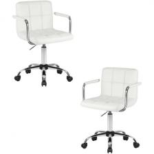 Набор 2 шт офисное кресло для персонала DOBRIN TERRY (белый) Dobrin