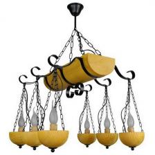 Подвесная люстра Тарьсма Геркулес-6 сосна GKS6LRH50 подсвечник