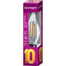 Светодиодная лампа свеча ОНЛАЙТ 80 898 OLL-F-FC35-10-230-2.7K-E14, цена за 1 шт.