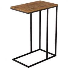 Стол придиванный Агами дуб американский/чёрный Mebelik (прямоугольная столешница)