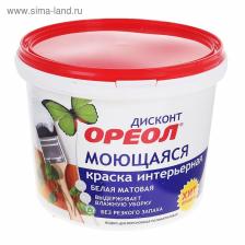 Краска моющаяся водно – дисперсионная «ОРЕОЛ», для внутренних работ, 6.5 кг