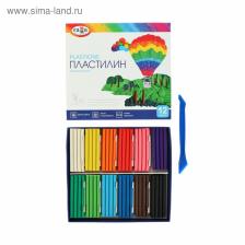 Пластилин «Гамма. Классический», 12 цветов, 240 г, со стеком
