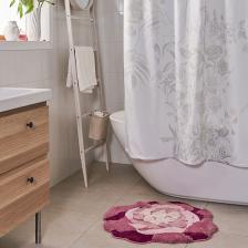 Штора для ванной комнаты Moroshka Fleur, цвет белый 180х200см