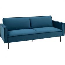 Диван прямой Stool Group Кассель велюр синий УТ000035884