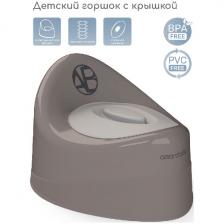 Горшок детский с крышкой Amarobaby Fort, серый (AB221102F/11)