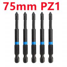 5 шт. PZ 1 PZ 2 PZ3 набор отверток 75 мм 1/4 дюйма с шестигранным хвостовиком магнитная отвертка из легированной стали ручные инструменты