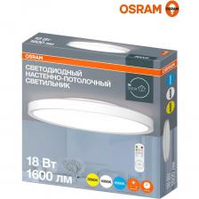 Настенно-потолочный светильник OSRAM, цвет белый.Управление при помощи пультаСнабжен задней засветкойПлавное и степ-диммированиеВыбор цветовой температурыТаймер выключения