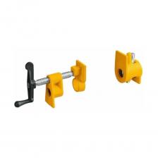 Трубная струбцина предназначена для быстрой и надежной фиксации заготовок и деталей из дерева, металла или пластика. Используется в столярном и слесарном деле, когда есть необходимость скрепить детали между собой для склейки или зафиксировать их к поверхности для сверления или шлифовки. Приспособление закрепляется на стандартной дюймовой трубе, ширина захвата зависит только от расстояния, на котором закреплены упорные площадки на трубе. Корпус изготовлен из ковкого чугуна с порошковым покрытием. Благодаря Т-образной рукоятке и прочному винтовому механизму инструмент позволяет надежно фиксировать различные предметы вручную.