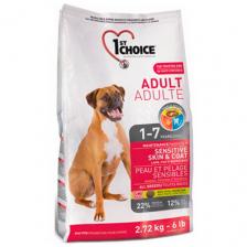 1st Choice Adult Sensitive Skin & Coat / Сухой корм Фёст Чойс для собак с Чувствительной кожей и шерстью Ягненок Рыба коричневый Рис