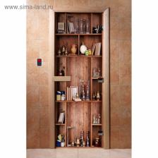 Дверь стеклянная, размер коробки 190x70 см, стекло 8 мм, левая, цвет фотопечать А006