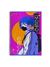 Набор тетрадей Calligrata «Аниме.Парень киберпанк», А4, 2 штуки, 96 листов, обложка из мелованного картона, отделка из твин-лака