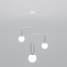 Подвесной светильник 70143/3 в цвете белый/хром предназначен для создания дополнительного освещения и акцентной подсветки в современных интерьерах. Светильник со сменными лампами E27 создаст качественное освещение на площади 6 м кв. и подсветит рабочие зоны на кухне, в зале, в кабинете и в других местах.Светильник со стеклянными плафонами оборудован системой регулировки высоты подвеса, позволяющей размещать изделие на разных уровнях, уменьшая или увеличивая угол рассеивания светового потока. Подвесной светильник просто устанавливается на натяжных потолках при помощи монтажной планки.