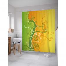 Шторка-занавеска для ванной Штора (занавеска) для ванной JoyArty "Выдуманное дерево" из сатена, 180х200 см с крючками, sc_30506