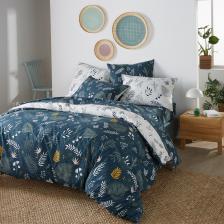 Пододеяльник из хлопковой перкали Suzanne 240 x 220 см синий