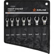 Набор ключей разрезных PRO 7пр. (8x10-17x19мм) сумка AIRLINE ATCE002 Ключи разрезные серии PRO изготовлены из высококачественной Cr-V стали, отличаются высоким запасом прочности, износостойкостью и долговечностью эксплуатации. Способны выдерживать самые интенсивные нагрузки при непрерывной длительной работе. Ключи применяются при обслуживании гидравлических и пневматических систем. Финишное хромированное покрытие защищает ключ от воздействия коррозии. Эргономичный рукоятка развивает большее усилие без риска повреждения кистей рук. Продуманный профиль накидной части ключа предотвращает повреждение болтов и гаек, даже при самых высоких нагрузках. Абсолютно все ключи производятся по единой технологии на современных автоматизированных предприятиях. Тестирование каждого ключа происходит в собственной испытательной лаборатории в два этапа, что является залогом качества. Надежные и прочные ключи серии PRO станут незаменимым инструментом для любого профессионала. Состав: металл Материал: хромистая сталь Размер: 8x10мм, 9x11мм, 10x11мм, 12x13мм, 13x14мм, 15x17мм, 17x19мм Покрытие: Хромирование Твердость, HRC: 40-48