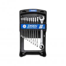 Набор ключей трещоточных Набор ключей Disen трещоточных 11пр.(8,9,10,11,12,13,14,15,16,17,19мм),в пластиковом держателе DSD1514(54350)