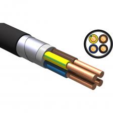 Кабель силовой с изоляцией и защитным шлангом из поливинилхлоридного пластиката пониженной горючести, бронированный на напряжение 0,66 кВ. Кабель соответствует требованиям ГОСТ 31996-2012. Кабель имеет 4 медные однопроволочные жилы сечением 16 мм2. Кабель ВБШвнг (А)-LS NVO предназначен для присоединения электрического оборудования в промышленном и жилом секторе, допускается для прокладки в земляных траншеях и туннелях, им можно запитать жилой дом, баню или хозблок. Кабель ВБШвнг (А)-LS NVO обладает защитой от механических воздействий – броня из стальных оцинкованных лент, она противостоит воздействию насекомых и грызунов и способен выдержать удар лопатой.