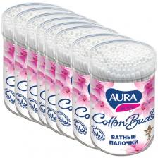 Ватные палочки Aura Beauty Cotton buds, 100 шт., 8 уп., банка