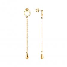 Серебряные серьги с позолотой