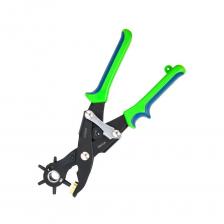 Представляем вам дырокол-пробойник для кожи Zentor ZT06003 — идеальный инструмент для профессионалов и любителей, занимающихся обработкой кожи. С длиной 230 мм и шестью пуансонами различных диаметров (2; 2,5; 3; 3,5; 4; 4,5 мм), этот инструмент позволяет легко и точно пробивать отверстия в коже для создания аксессуаров, ремней, обуви и других изделий.Пуансоны, изготовленные из высококачественной стали Cr-v, обеспечивают долговечность и надежность в работе. Револьверный механизм с окном указания диаметра позволяет быстро и удобно менять пуансоны, что значительно экономит ваше время и усилия. Энергосберегающая конструкция делает процесс пробивания более легким и эффективным, что особенно важно при выполнении больших объемов работы.Эргономичная двухкомпонентная рукоятка обеспечивает комфортный захват и минимизирует усталость рук, позволяя работать длительное время без дискомфорта. Дырокол-пробойник Zentor ZT06003 идеально подходит для использования в кожаных мастерских, на производстве аксессуаров и в хобби-работах.Преимущества включают в себя высокую точность пробивания, долговечность материалов, удобство в использовании и возможность работы с различными толщинами кожи. Этот инструмент станет незаменимым помощником для всех, кто ценит качество и эффективность в своей работе.