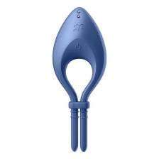 Эрекционное кольцо-лассо Satisfyer Bullseye с вибрацией, 12 режимов, 14 см, голубой