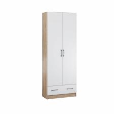 Шкаф двухстворчатый «Денвер», 800x380x2150 мм, Дуб сонома/Белый