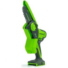 Цепная мини пила аккумуляторная Greenworks (Арт. 2008207UA) 24V, 10см, c 1хАКБ 2Ач и ЗУ
