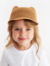Кепка плетёная для девочки MINAKU, коричневая, размер 50-52