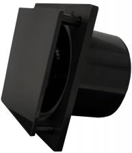 Вытяжка для ванной диаметр 150 мм Seicoi SSKGP06-01 Black glass D150