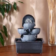 Фонтан настольный «Мелитон», чаши, 19x13x26 см, с подсветкой