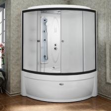 Душевой бокс Radomir Вирсавия 125х170 левый черный стекло матовое без гидромассажа