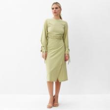 Платье миди женское MINAKU: Casual Collection, оливковое, размер 46