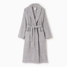 Халат махровый мужской LoveLife «Муссон», размер XL, хлопок 100%, серый