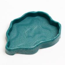 Кормушка для террариума, 12x8.5x2 см, бирюзовая