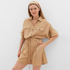 Комбинезон женский MINAKU: Casual Collection, бежевый, размер 44
