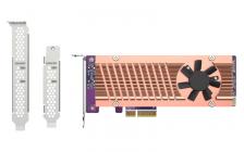QNAP 2xM.2 22110\2280 PCIe (Gen3 x4) NVMe SSD, Low-profile and Full-height brackets incl [QM2-2P-344A]