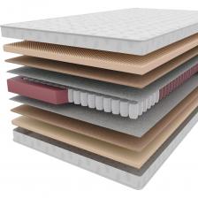 Двусторонний ортопедический матрас Vita-Sleep Ortoped 23Sk с независимыми пружинами и одинаковой средней жесткостью сторон. Жёсткость средняя, нагрузка на спальное место до 140 кг, высота матраса 23 см, доставляется в скрученном виде. Чехол матраса выполнен из ткани трикот, обладающей высокой прочностью, ткань отлично пропускает воздух, обеспечивая постоянную естественную его циркуляцию. Для комфорта чехол простеган на слое синтепона плотностью 100 гр. С каждой стороны матраса расположены высокоэластичная ячеистая конвалютерная пена повышенной плотности и латексированная кокосовая койра. Пена с фигурной резкой обеспечивает микромассажный эффект, а кокосовая койра служит для улучшения ортопедических свойств матраса, придает дополнительную жесткость и упругость. Натуральный войлок- изоляционная прослойка между конструктивными элементами изделия, обладающий прекрасными дышащими свойствами. Пружинный блок матраса - блок независимых бочкообразных пружин S1000, каждая из которых находится в индивидуальном стаканчике из воздухопроницаемого спанбонда и работает отдельно, обеспечивая точечную поддержку тела и крепкий сон, 512 шт. на кв. метр, 1000 пружин на спальное место. Аккуратно распакуйте матрас от верхнего слоя упаковки. Расположите его на горизонтальной и чистой поверхности. Оставьте без нагрузки до полного восстановления формы.