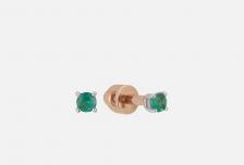 Пусеты золотые Изумруд 2 шт VESNA JEWELRY