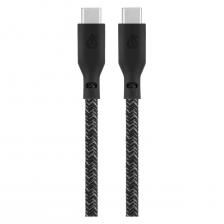 Кабель uBear Trend 2хUSB Type-C 60W, 1,2 м, черный (DC16BL12TR-CC)