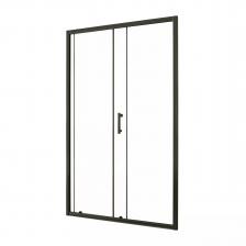 Душевая дверь в нишу Taliente 100x195 профиль черный стекло прозрачное