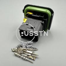 1 комплект, 8-контактный электрический разъем Tyco TE серии HDSCS, автоматический водонепроницаемый кабельный разъем, переменный ток в сборе 1- 1418479 -1 1- 1564416 -1