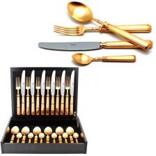 Cutipol Набор столовых приборов PICCADILLY GOLD матовый 24 пр. (P1.006.GB)