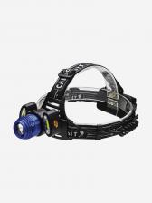 Фонарь налобный Сибирский Следопыт-Лайт, 1 Led + 2 Cob, zoom, аккумулятор 220В., Черный