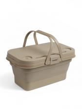 Корзина - столик Maclay 2 в 1, складная, 47x28.5x23.5 см, стол 45x28x16 см, бежевая