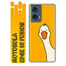 Чехол для Motorola Edge 50 Fusion с принтом Смешная утка (Моторола Эдж 50 Фьюжн)