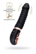 Черный рельефный вибратор Waname D-Splash Hurricane. 14 см. Силикон