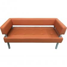 Трехместный диван Диван Мягкий офис Сатурн трехместный оранжевый СТР301ОР