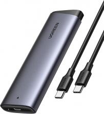 Корпус для диска UGREEN CM767 (35267) M.2 NVMe Drive Enclosure USB-C Gen2, серый 35267_
